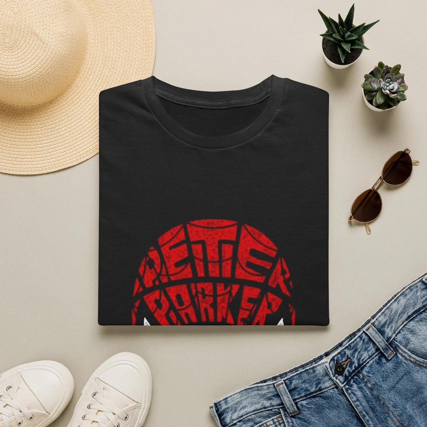 Peter Parker Typography Face T-Shirt | Red Word Art Tee | Great Power | Spidey Unisex T-shirt, Sweatshirt, Hoodie, Long Sleeve Tee - T-Shirt, Sweatshirt, Hoodie