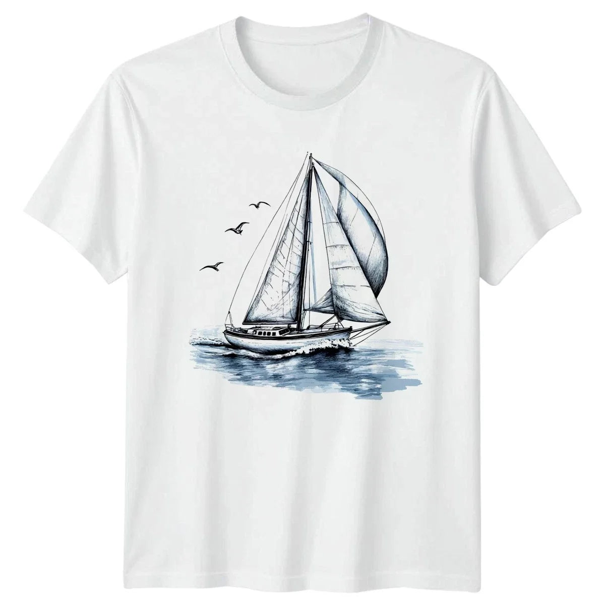 Sailing Boat T-Shirt Ocean Nautical Nature Gift For Him And Her Unisex T-shirt, Sweatshirt, Hoodie, Long Sleeve Tee - T-Shirt, Sweatshirt, Hoodie
