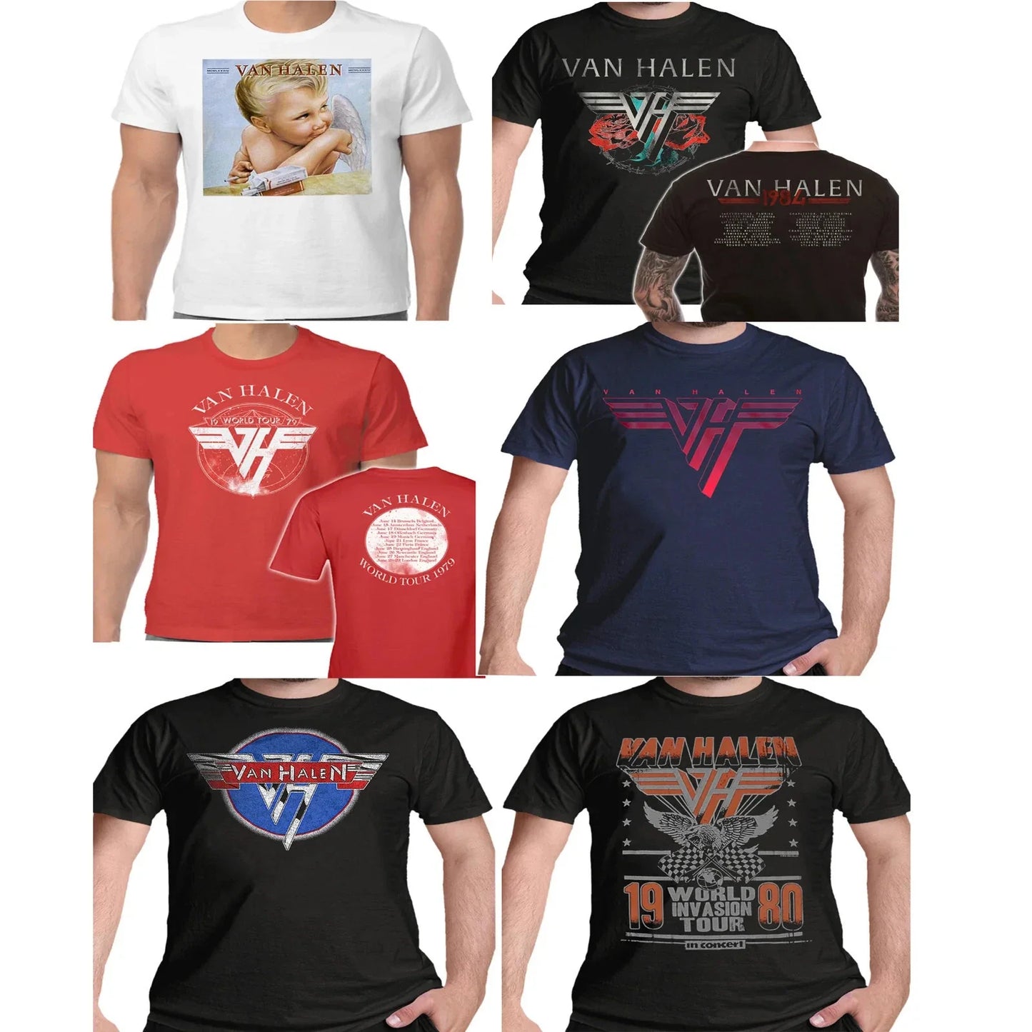 Official Van Halen T Shirt 1984 Album Cover Logo World Tour Concert '80 New Unisex T-shirt, Sweatshirt, Hoodie, Long Sleeve Tee - T-Shirt, Sweatshirt, Hoodie