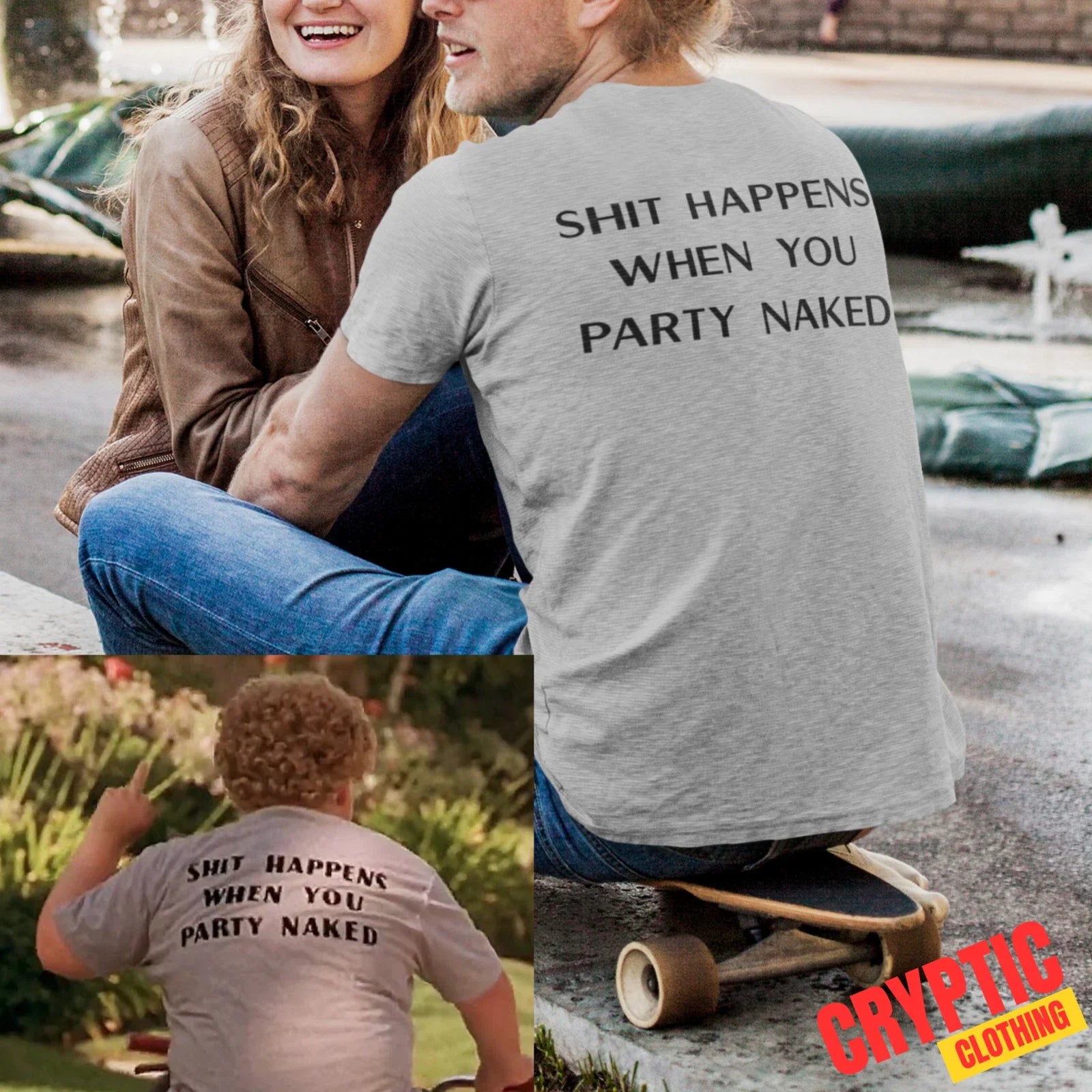 Bad Santa Sh*t Happens When You Party Naked T-SHIRT Drunk Clause Christmas XMAS Unisex T-shirt, Sweatshirt, Hoodie, Long Sleeve Tee - T-Shirt, Sweatshirt, Hoodie