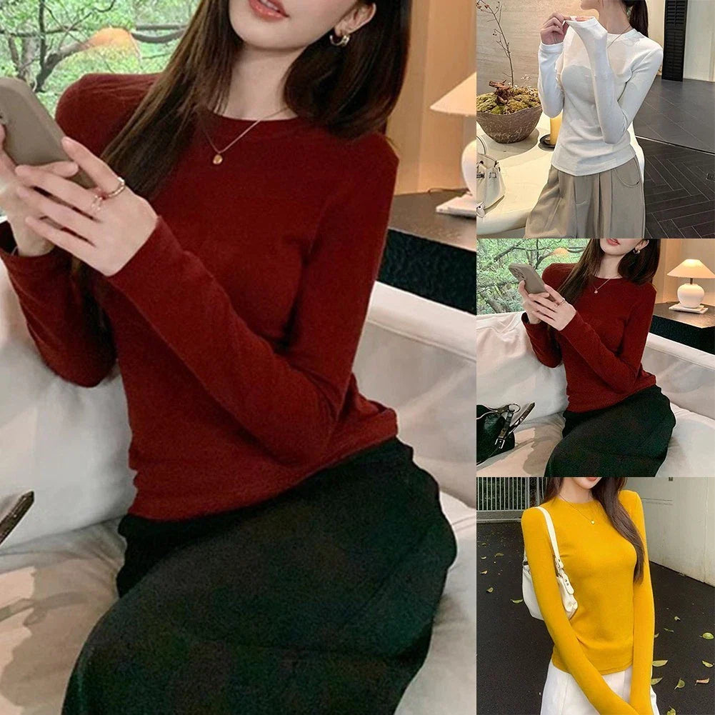 Y2K Long Sleeve Top 95% Polyester 5% Spandex Solid Color Regular Length Unisex T-shirt, Sweatshirt, Hoodie, Long Sleeve Tee - T-Shirt, Sweatshirt, Hoodie