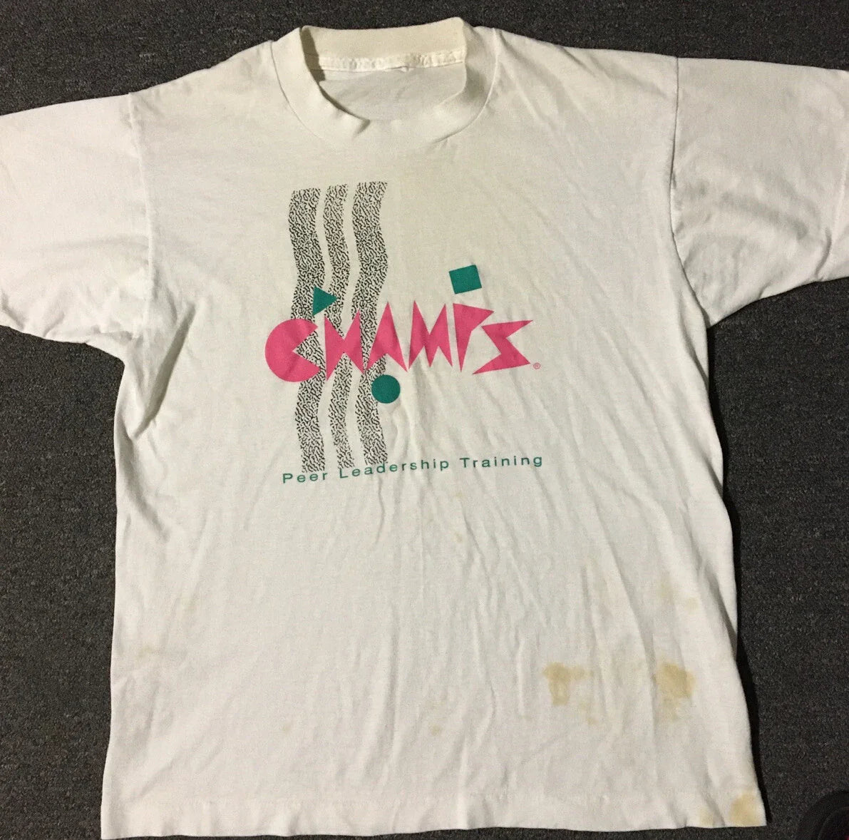 Vtg 90s Champs Faded Shirt M Grunge School Sports Track Gym Vaporwave 80s USA Unisex T-shirt, Sweatshirt, Hoodie, Long Sleeve Tee - T-Shirt, Sweatshirt, Hoodie