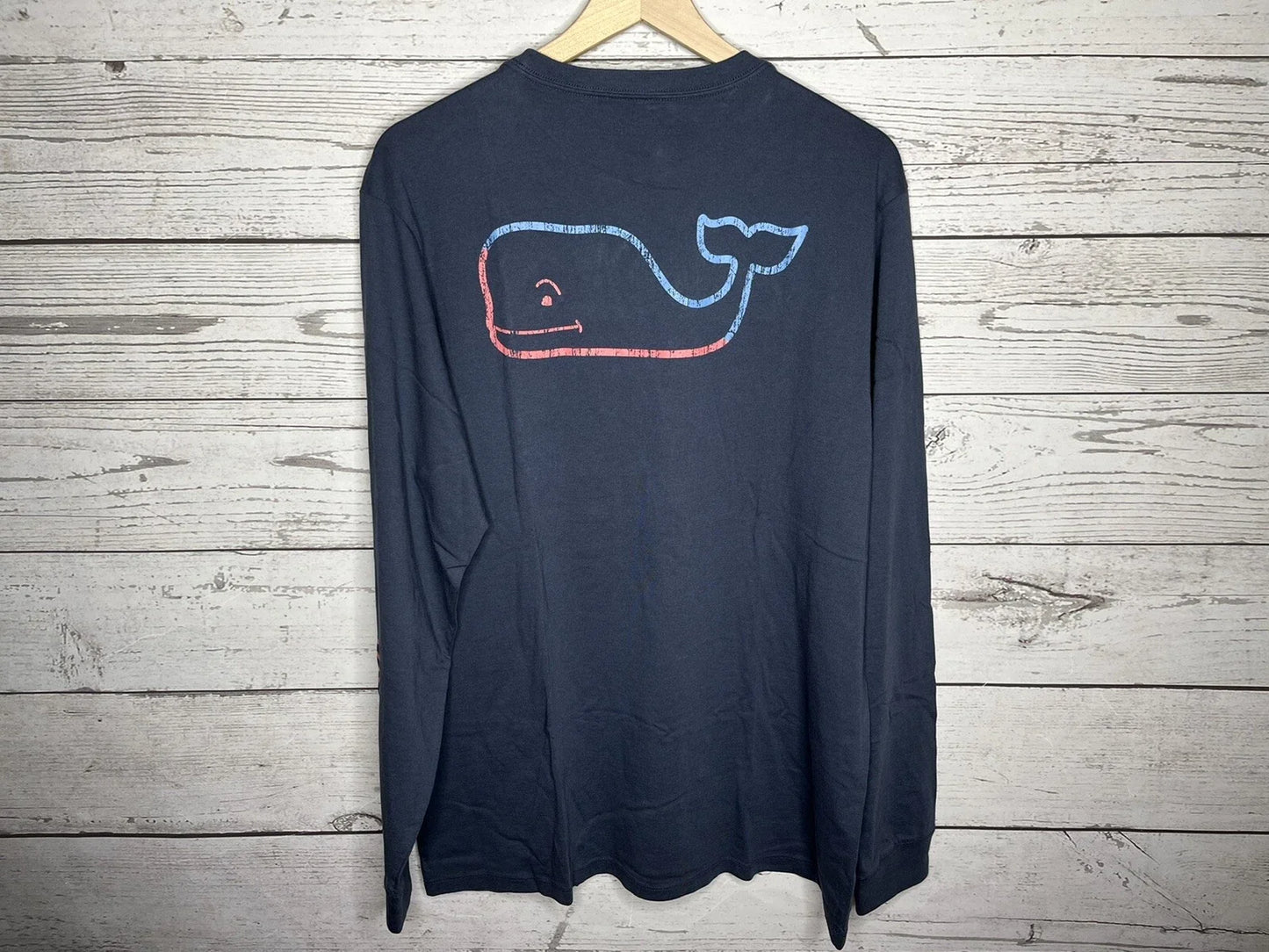 Vineyard Vines Mens Blue Vintage Whale Graphic Long Sleeve Shirt Medium NWT Unisex T-shirt, Sweatshirt, Hoodie, Long Sleeve Tee - T-Shirt, Sweatshirt, Hoodie
