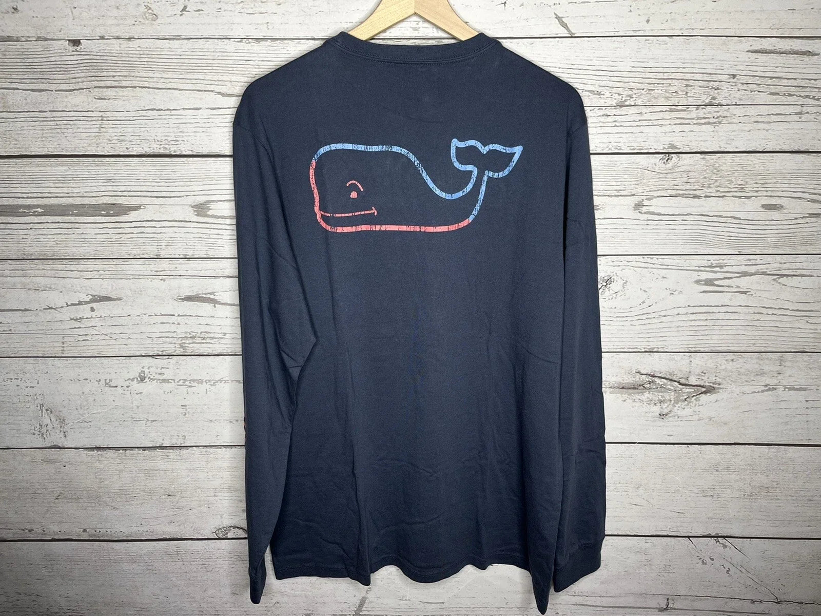 Vineyard Vines Mens Blue Vintage Whale Graphic Long Sleeve Shirt Medium NWT Unisex T-shirt, Sweatshirt, Hoodie, Long Sleeve Tee - T-Shirt, Sweatshirt, Hoodie
