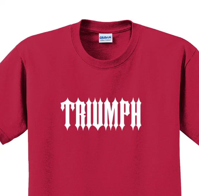 Triumph T-Shirt Short Sleeve Graphic Tees Unisex Apparel inspirational Designs Unisex T-shirt, Sweatshirt, Hoodie, Long Sleeve Tee - T-Shirt, Sweatshirt, Hoodie