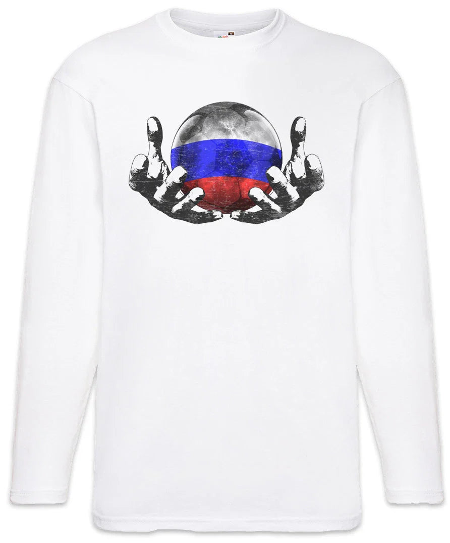 Russia Football Magic Ball Men Long Sleeve T-Shirt Russian Soccer Flag Unisex T-shirt, Sweatshirt, Hoodie, Long Sleeve Tee - T-Shirt, Sweatshirt, Hoodie