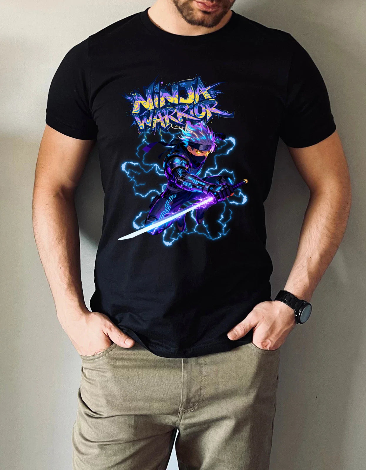 Ninja Warrior Streetwear T-Shirt Urban Anime Graffiti Graphics Streetwear Design Unisex T-shirt, Sweatshirt, Hoodie, Long Sleeve Tee - T-Shirt, Sweatshirt, Hoodie