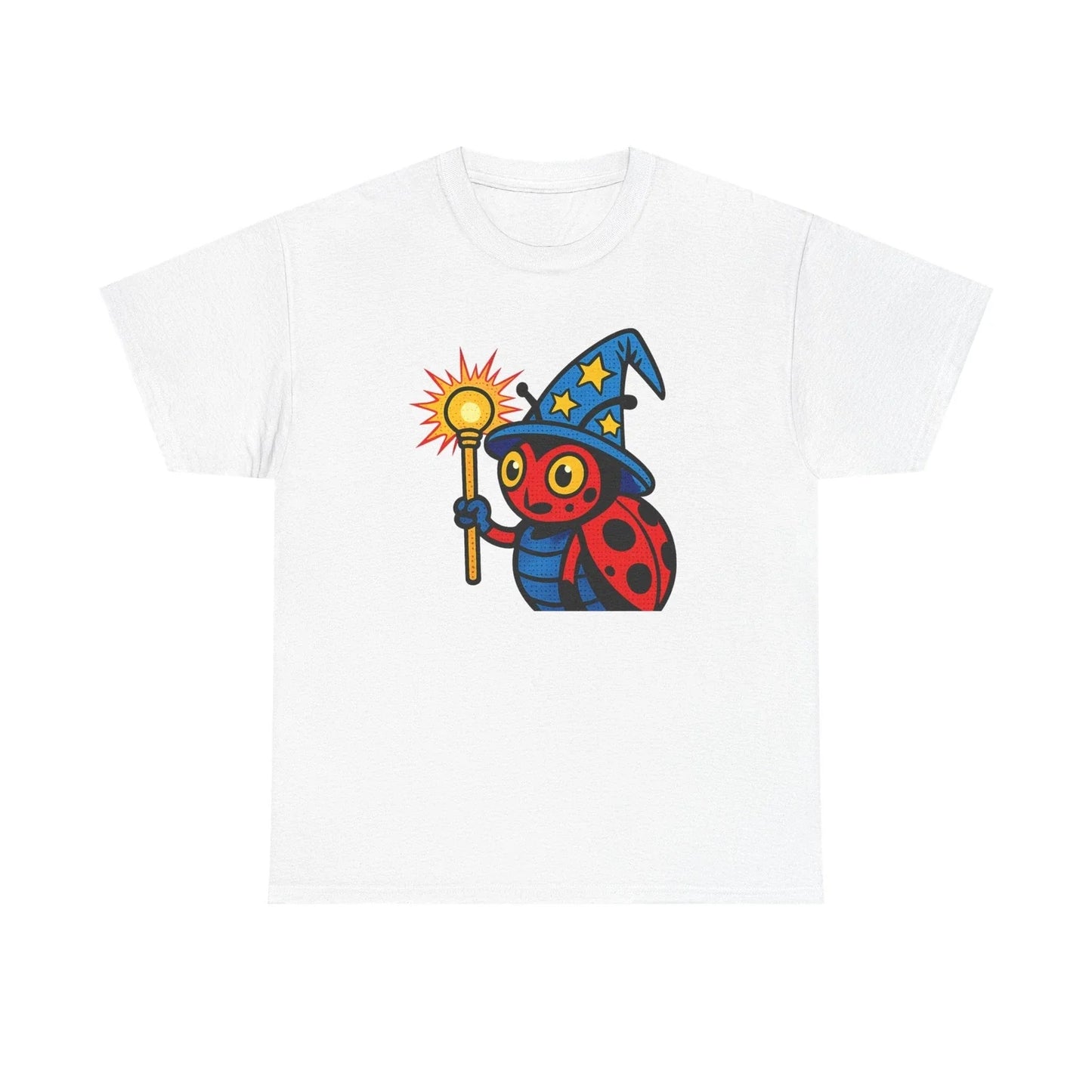 Unisex Adult T Shirt Ladybug Wizard Magic Pop Art Retro Unisex T-shirt, Sweatshirt, Hoodie, Long Sleeve Tee - T-Shirt, Sweatshirt, Hoodie