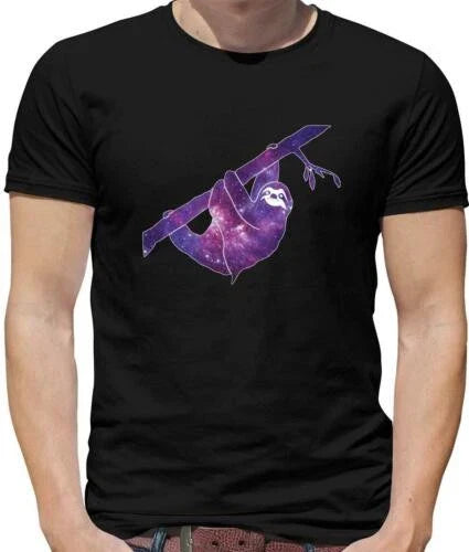 Space Sloth Mens T-Shirt - Lazy - Animal - Gift - Two-Toed - Three-Toed Unisex T-shirt, Sweatshirt, Hoodie, Long Sleeve Tee - T-Shirt, Sweatshirt, Hoodie
