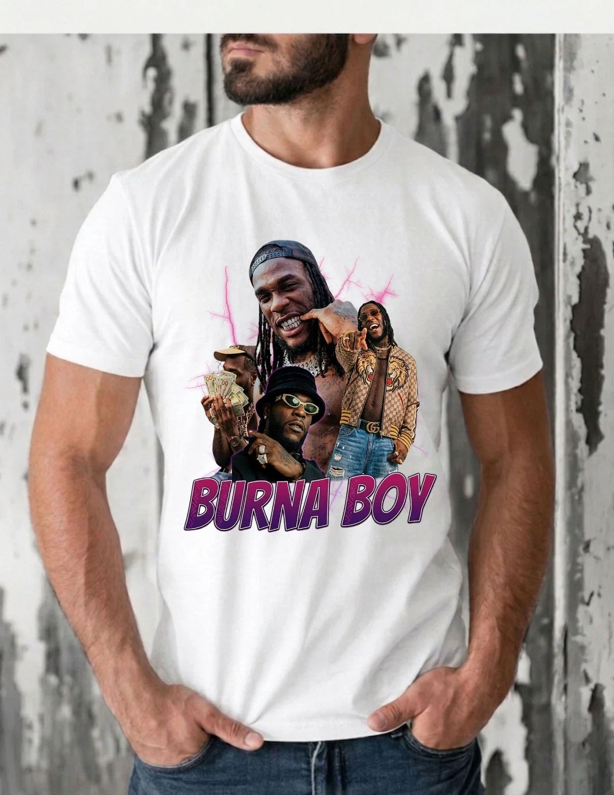 Burna Boy Vintage Music T-Shirt - Retro 90s Classic Rap Fan Unisex Gift Tee Unisex T-shirt, Sweatshirt, Hoodie, Long Sleeve Tee - T-Shirt, Sweatshirt, Hoodie
