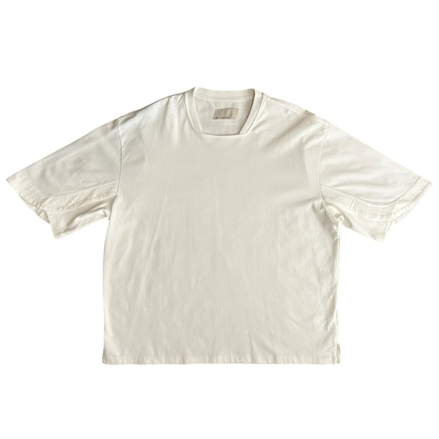 pet-tree-kor White Boxy Oversized Cotton T-Shirt Urban Modern Streetwear Sz 48/L Unisex T-shirt, Sweatshirt, Hoodie, Long Sleeve Tee - T-Shirt, Sweatshirt, Hoodie