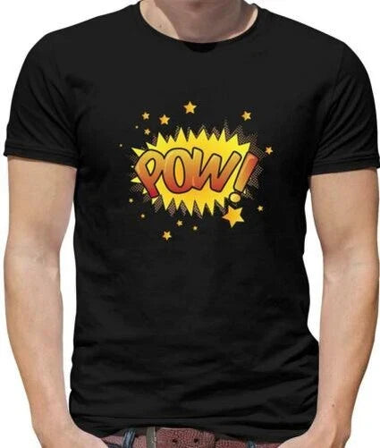 Superhero Pow T-Shirt - Comic - Comics - Pop Art - New Graphic - Hero Unisex T-shirt, Sweatshirt, Hoodie, Long Sleeve Tee - T-Shirt, Sweatshirt, Hoodie
