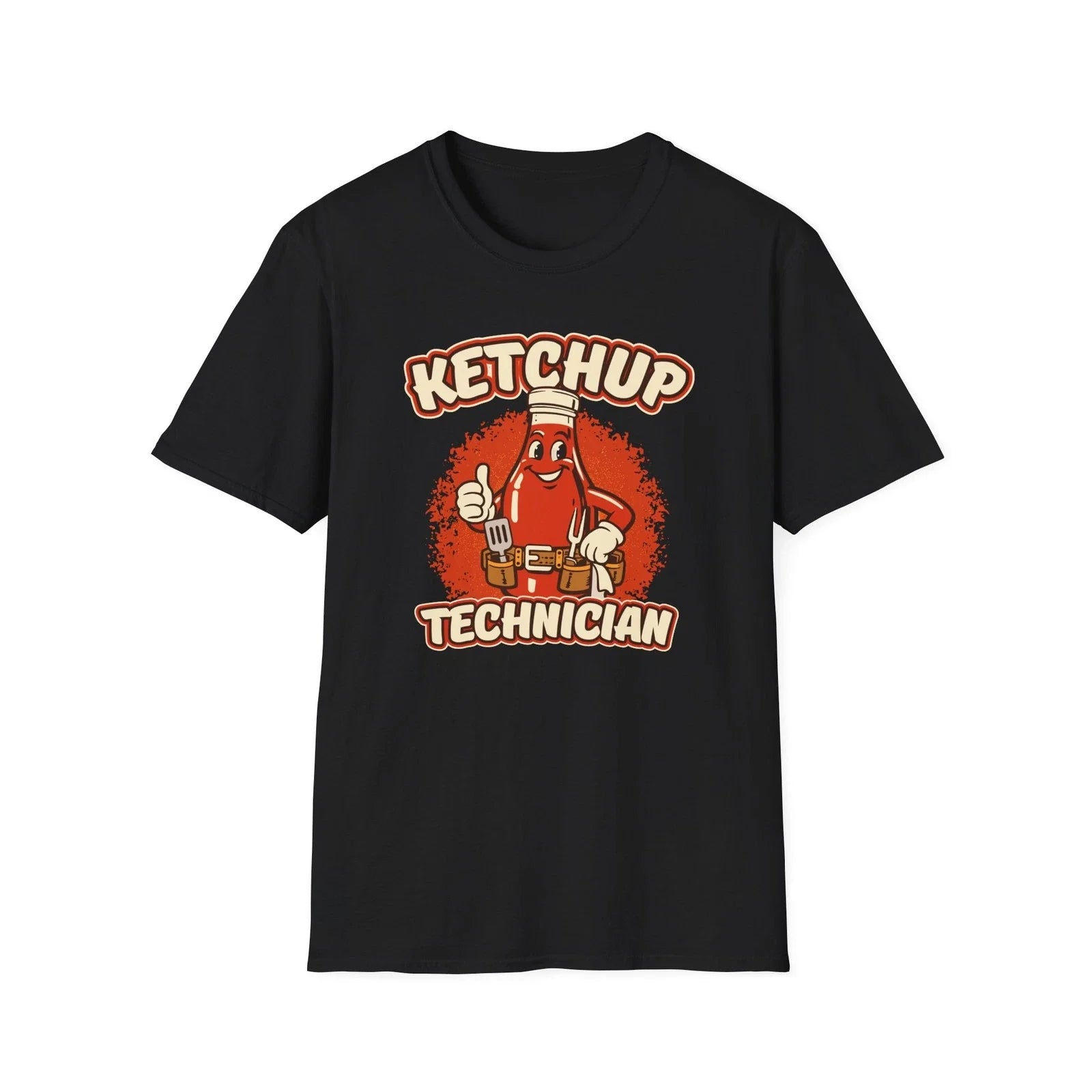 Ketchup Technician T-Shirt | Funny Condiment Grilling Tee | BBQ Dad Joke Unisex T-shirt, Sweatshirt, Hoodie, Long Sleeve Tee - T-Shirt, Sweatshirt, Hoodie