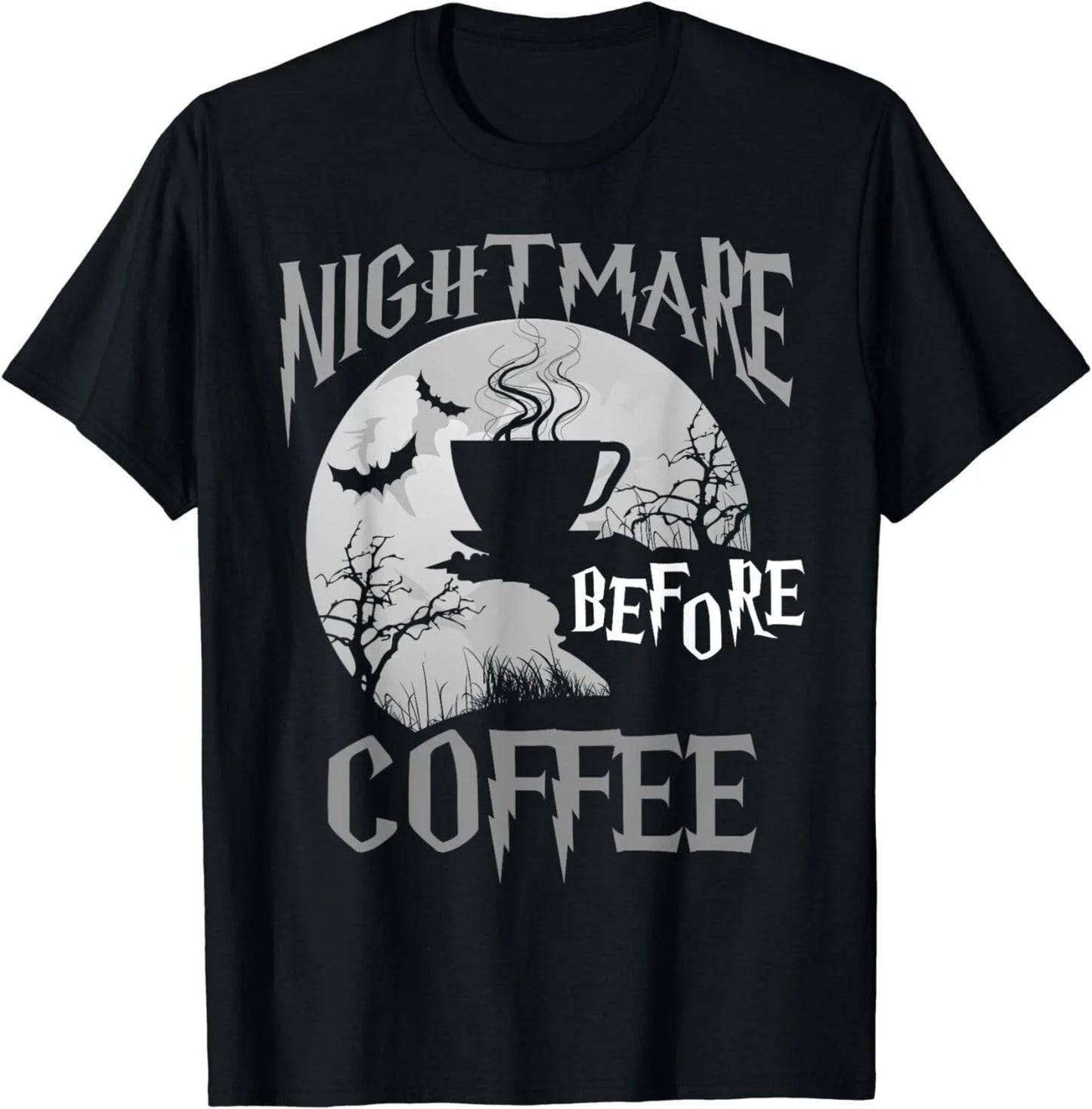 Cute Nightmare Before Coffee Halloween Shirt Funny Mug Gift T-Shirt Unisex T-shirt, Sweatshirt, Hoodie, Long Sleeve Tee - T-Shirt, Sweatshirt, Hoodie