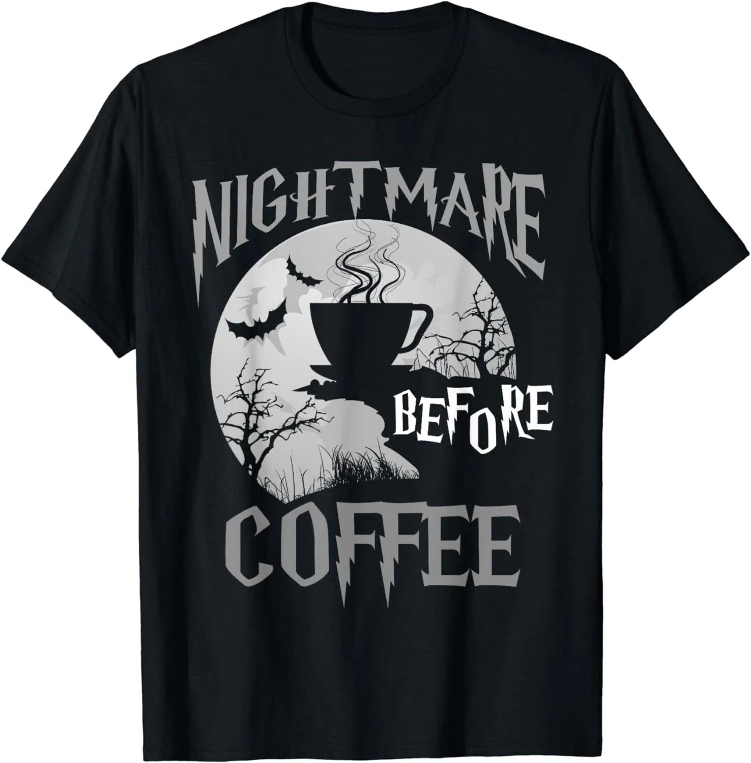Cute Nightmare Before Coffee Halloween Shirt Funny Mug Gift T-Shirt Unisex T-shirt, Sweatshirt, Hoodie, Long Sleeve Tee - T-Shirt, Sweatshirt, Hoodie