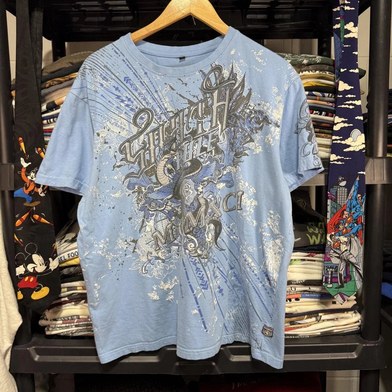 Southpole Men's Blue Graphic T-Shirt Size XL Y2K Streetwear Unisex T-shirt, Sweatshirt, Hoodie, Long Sleeve Tee - T-Shirt, Sweatshirt, Hoodie