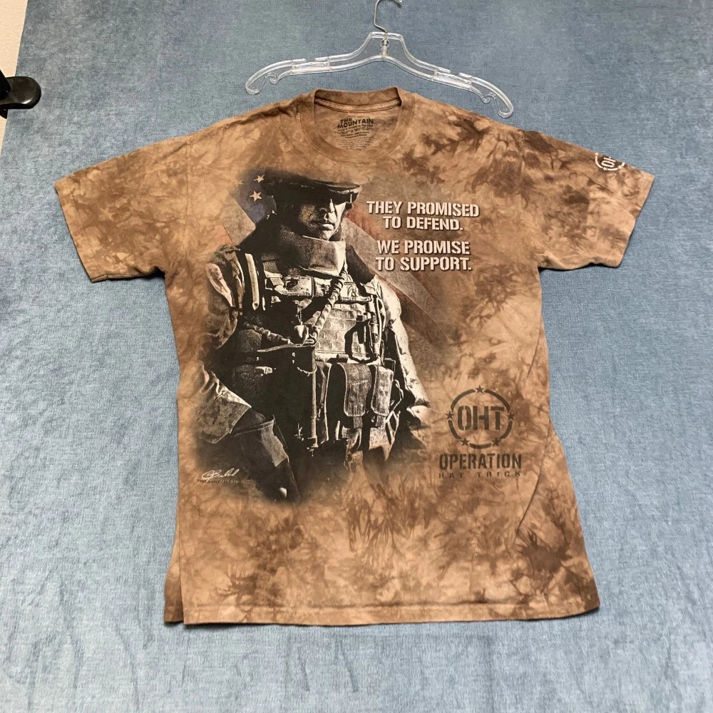 The Mountain Modern Soldier T Shirt Men Large Brown Cotton Short Sleeve Pullover Unisex T-shirt, Sweatshirt, Hoodie, Long Sleeve Tee - T-Shirt, Sweatshirt, Hoodie