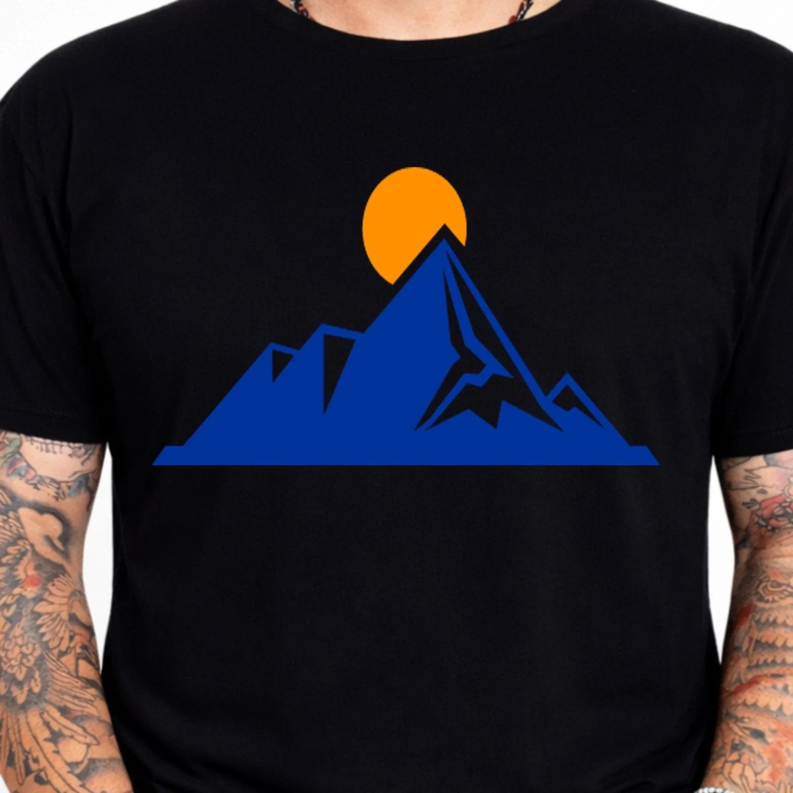 Mountain Sunrise Minimalist Graphic T-Shirt Hiking Outdoor Nature Tee Adventure Unisex T-shirt, Sweatshirt, Hoodie, Long Sleeve Tee - T-Shirt, Sweatshirt, Hoodie