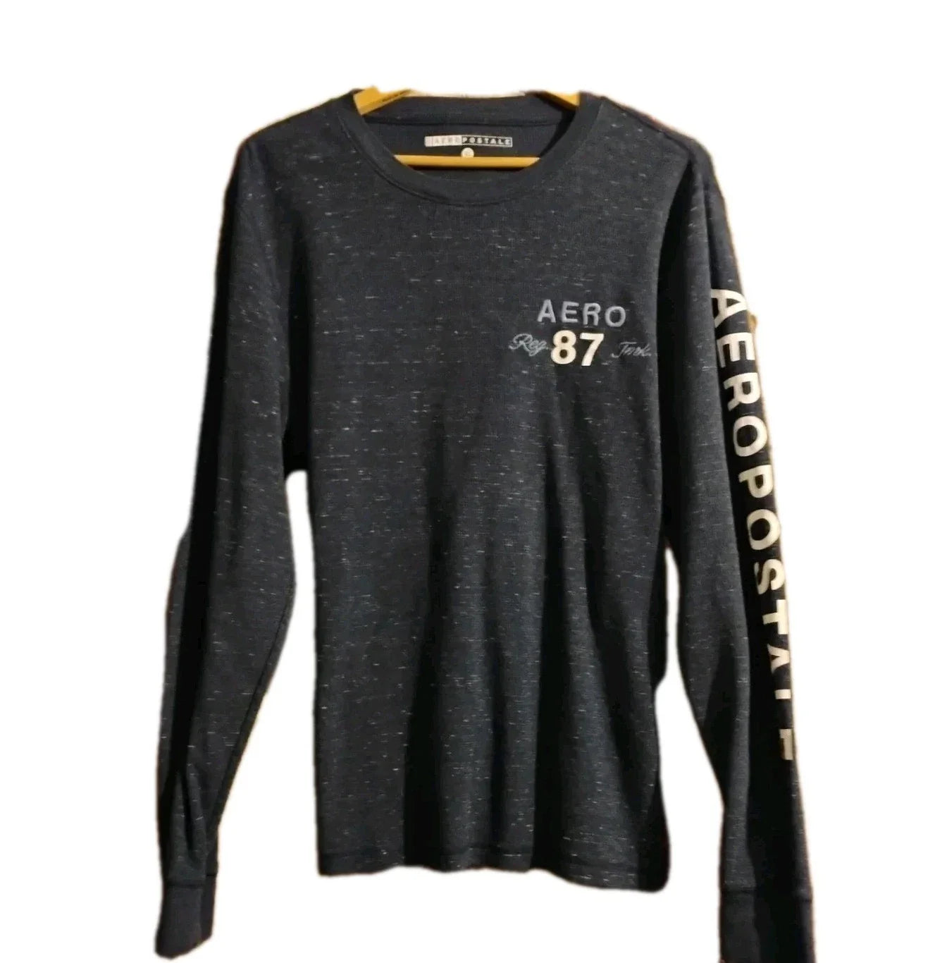 Aeropostale Shirt Mens Large Adult Blue Long Sleeve Aero NY 87 Unisex T-shirt, Sweatshirt, Hoodie, Long Sleeve Tee - T-Shirt, Sweatshirt, Hoodie