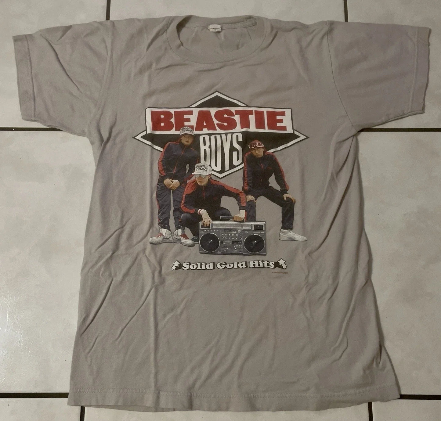 Beastie-Boys Solid-Gold-Hits Hip-Hop Shirt Small Gray 2012 Classic Hip Hop trio! Unisex T-shirt, Sweatshirt, Hoodie, Long Sleeve Tee - T-Shirt, Sweatshirt, Hoodie