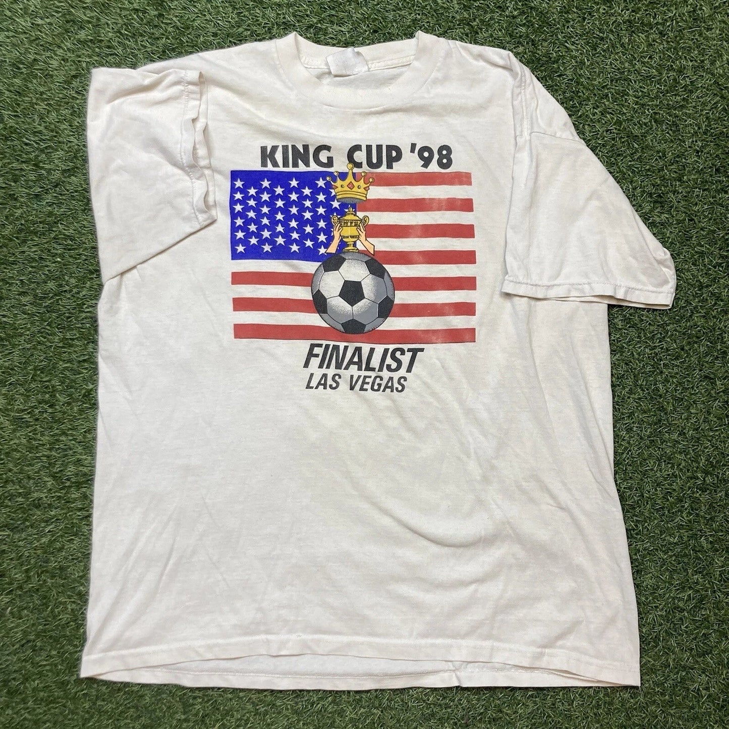 Soccer Shirt XL 1998 King Cup Las Vegas Finalist Soccer Futbol Tournament Tee Unisex T-shirt, Sweatshirt, Hoodie, Long Sleeve Tee - T-Shirt, Sweatshirt, Hoodie