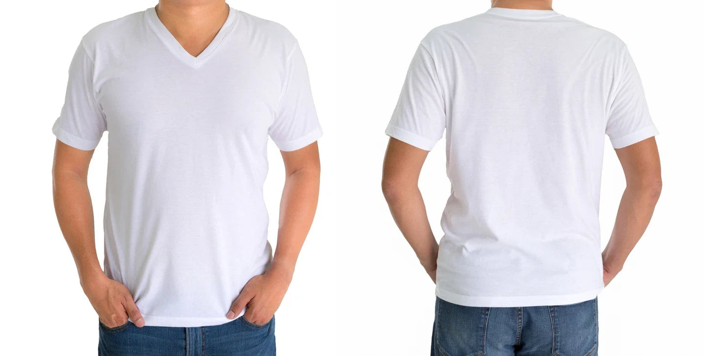 Mens V-neck short sleeve undershirt,100% cotton, Jack&Jill, white Unisex T-shirt, Sweatshirt, Hoodie, Long Sleeve Tee - T-Shirt, Sweatshirt, Hoodie