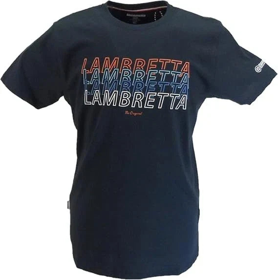 Lambretta Mens Original Logo Crew Neck Short Sleeve Retro T-Shirt Navy Medium Unisex T-shirt, Sweatshirt, Hoodie, Long Sleeve Tee - T-Shirt, Sweatshirt, Hoodie