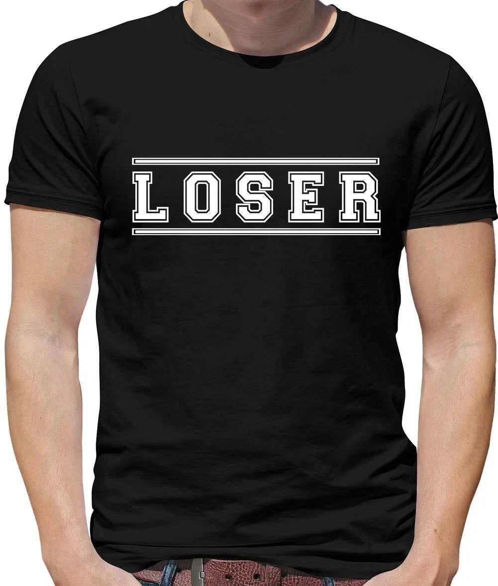Loser College Font Mens T-Shirt - Sad - Funny - Mean - Banter - Meme - Nerd Unisex T-shirt, Sweatshirt, Hoodie, Long Sleeve Tee - T-Shirt, Sweatshirt, Hoodie