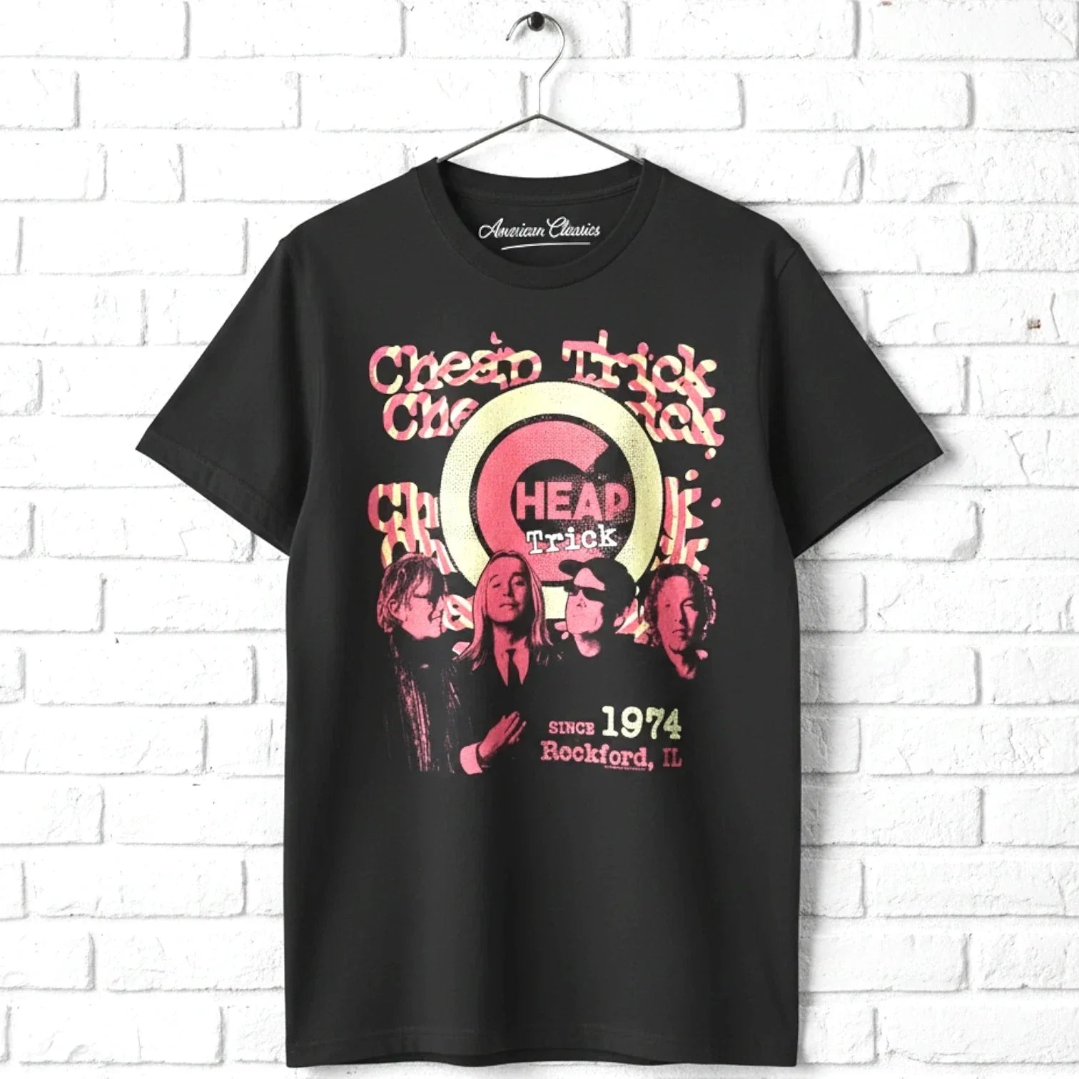 Cheap Trick Rockford 1974 Men's T Shirt Unisex T-shirt, Sweatshirt, Hoodie, Long Sleeve Tee - T-Shirt, Sweatshirt, Hoodie