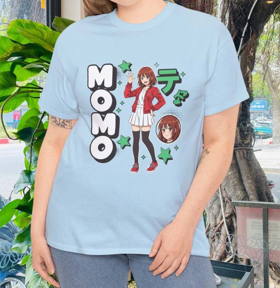 Dan Da Dan Momo Ayase Waving Hand Kawaii Anime T-Shirt Unisex T-shirt, Sweatshirt, Hoodie, Long Sleeve Tee - T-Shirt, Sweatshirt, Hoodie