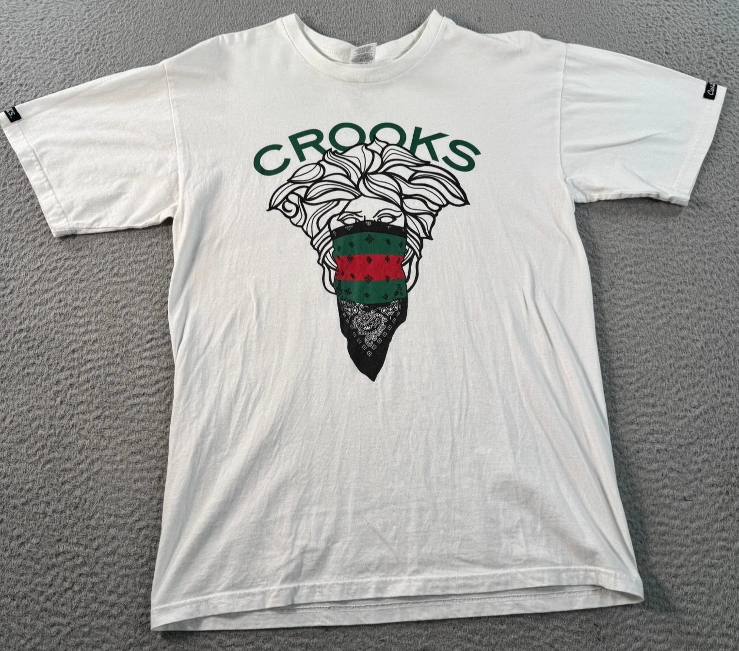 Crooks & Castles Shirt Men Medium White Medusa Big Face Graphic Tee Streetwear Unisex T-shirt, Sweatshirt, Hoodie, Long Sleeve Tee - T-Shirt, Sweatshirt, Hoodie