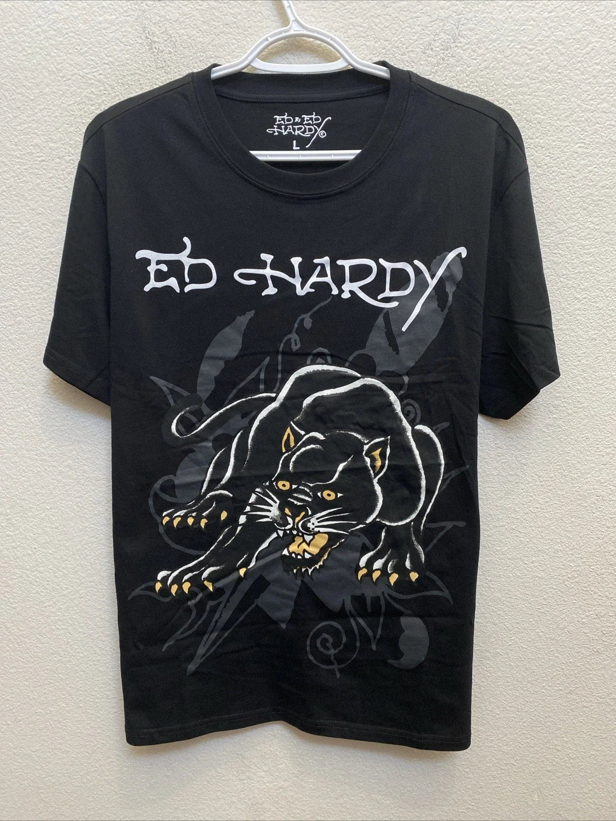 Ed Hardy Men's Large Black T-Shirt Graphic Print Panther NWT Unisex T-shirt, Sweatshirt, Hoodie, Long Sleeve Tee - T-Shirt, Sweatshirt, Hoodie