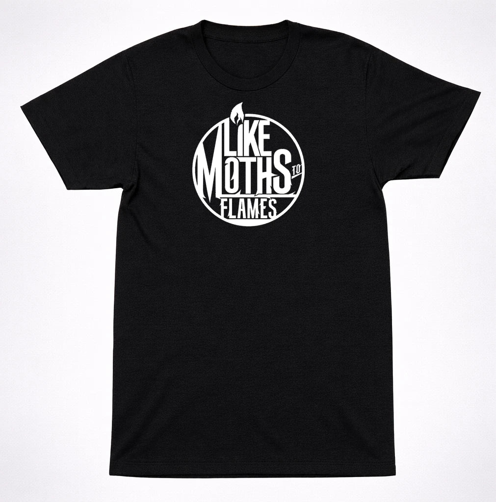 Like Moths To Flames Circle Logo T-Shirt  Modern Metalcore Essential Unisex T-shirt, Sweatshirt, Hoodie, Long Sleeve Tee - T-Shirt, Sweatshirt, Hoodie