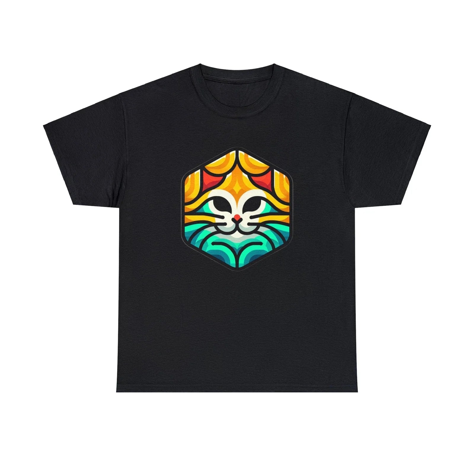 Unisex Adult T Shirt "Mosaic Whisker Bliss" Vibrant Cat Pop Art Pet Lover Gift Unisex T-shirt, Sweatshirt, Hoodie, Long Sleeve Tee - T-Shirt, Sweatshirt, Hoodie