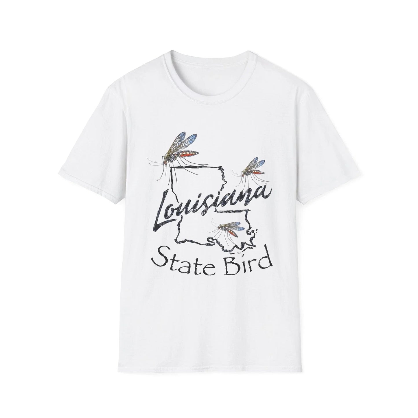 Louisiana State Bird "The Mosquito" Unisex Softstyle T-Shirt Unisex T-shirt, Sweatshirt, Hoodie, Long Sleeve Tee - T-Shirt, Sweatshirt, Hoodie