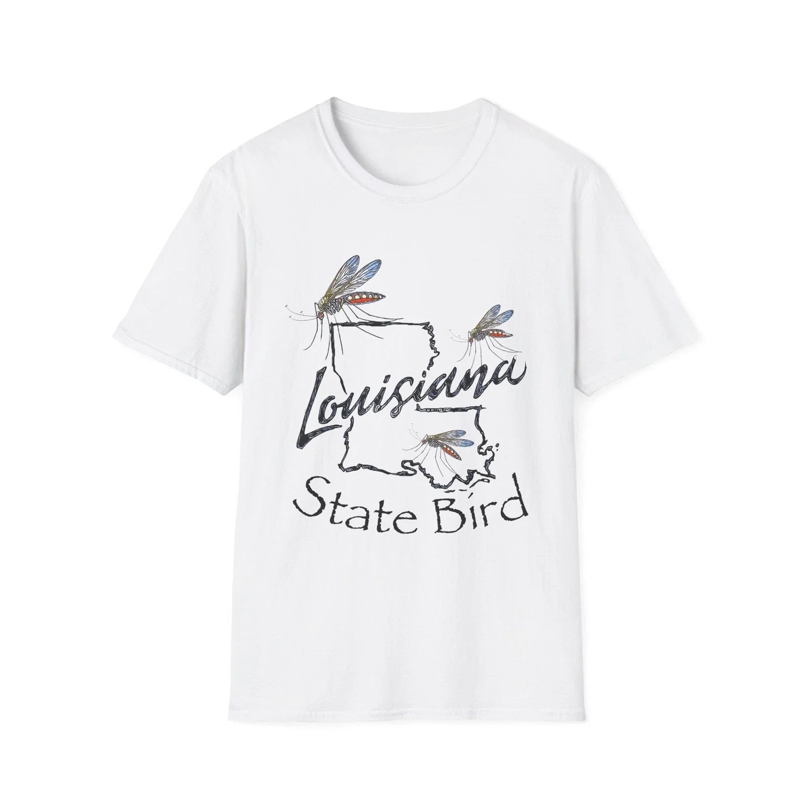 Louisiana State Bird "The Mosquito" Unisex Softstyle T-Shirt Unisex T-shirt, Sweatshirt, Hoodie, Long Sleeve Tee - T-Shirt, Sweatshirt, Hoodie
