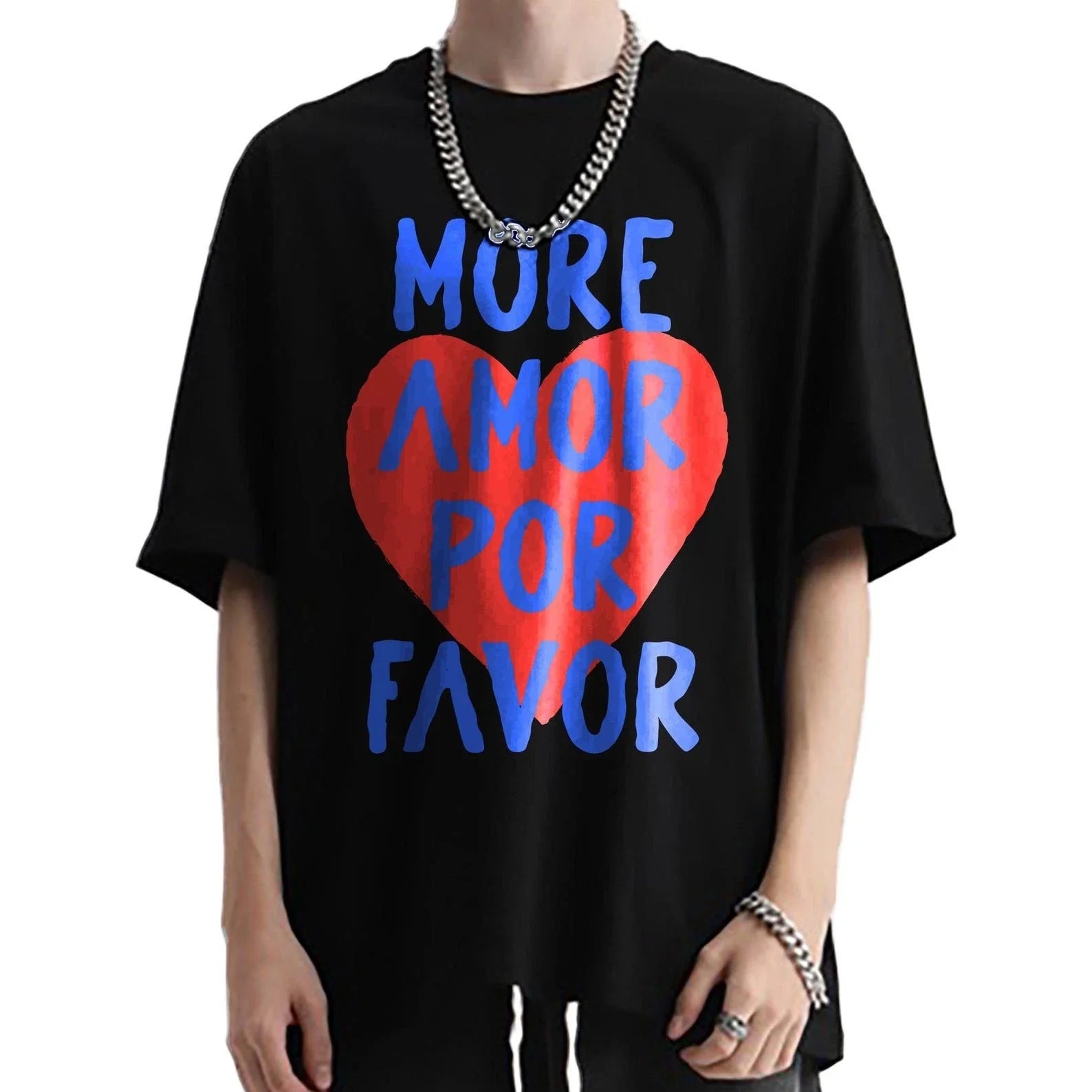 More Amor Por Favor T Shirt Viral Spanish Quote Graphic Tee Preppy Trendy Street Unisex T-shirt, Sweatshirt, Hoodie, Long Sleeve Tee - T-Shirt, Sweatshirt, Hoodie