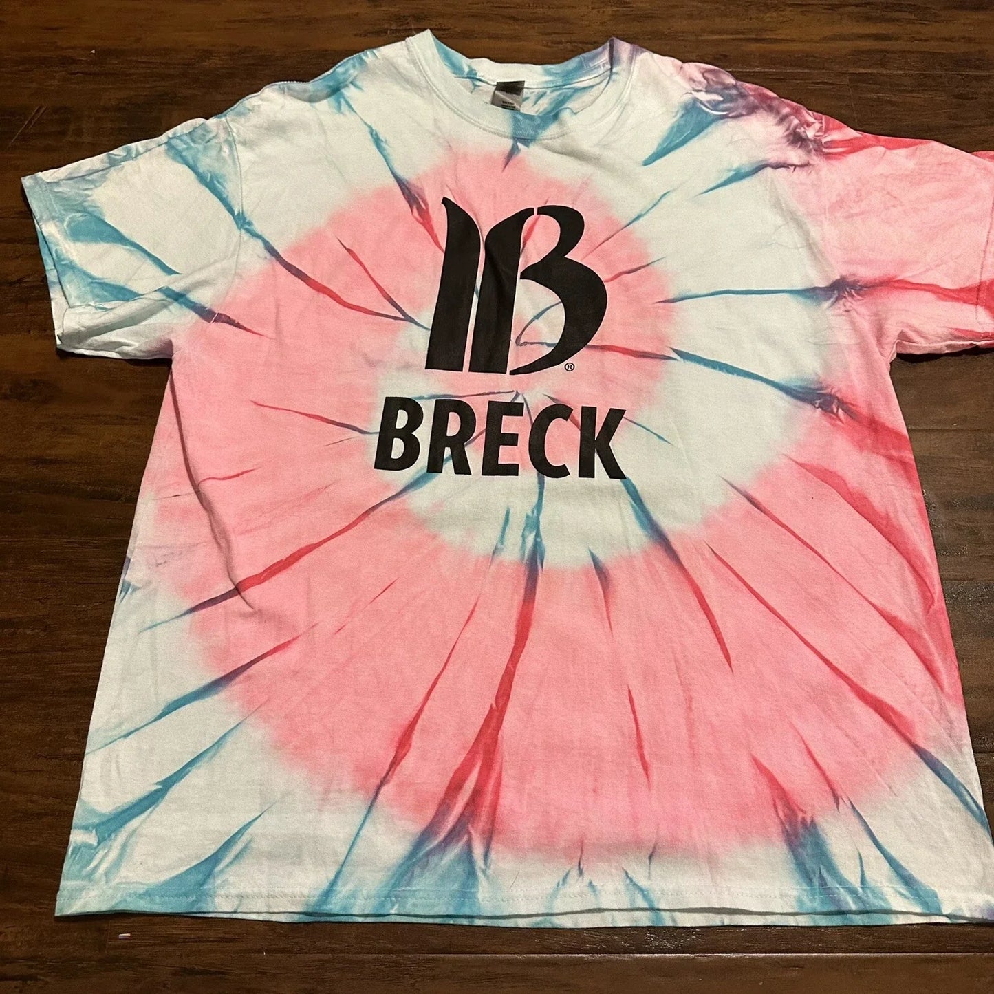 Breck Breckenridge Tye Dye Pink Blue Shirt Over Sized Trendy VSCO Unisex Size XL Unisex T-shirt, Sweatshirt, Hoodie, Long Sleeve Tee - T-Shirt, Sweatshirt, Hoodie