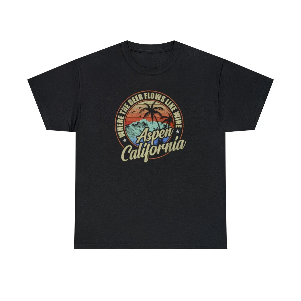Aspen California Where The Beer Flows Like Wine T-Shirt Unisex T-shirt, Sweatshirt, Hoodie, Long Sleeve Tee - T-Shirt, Sweatshirt, Hoodie