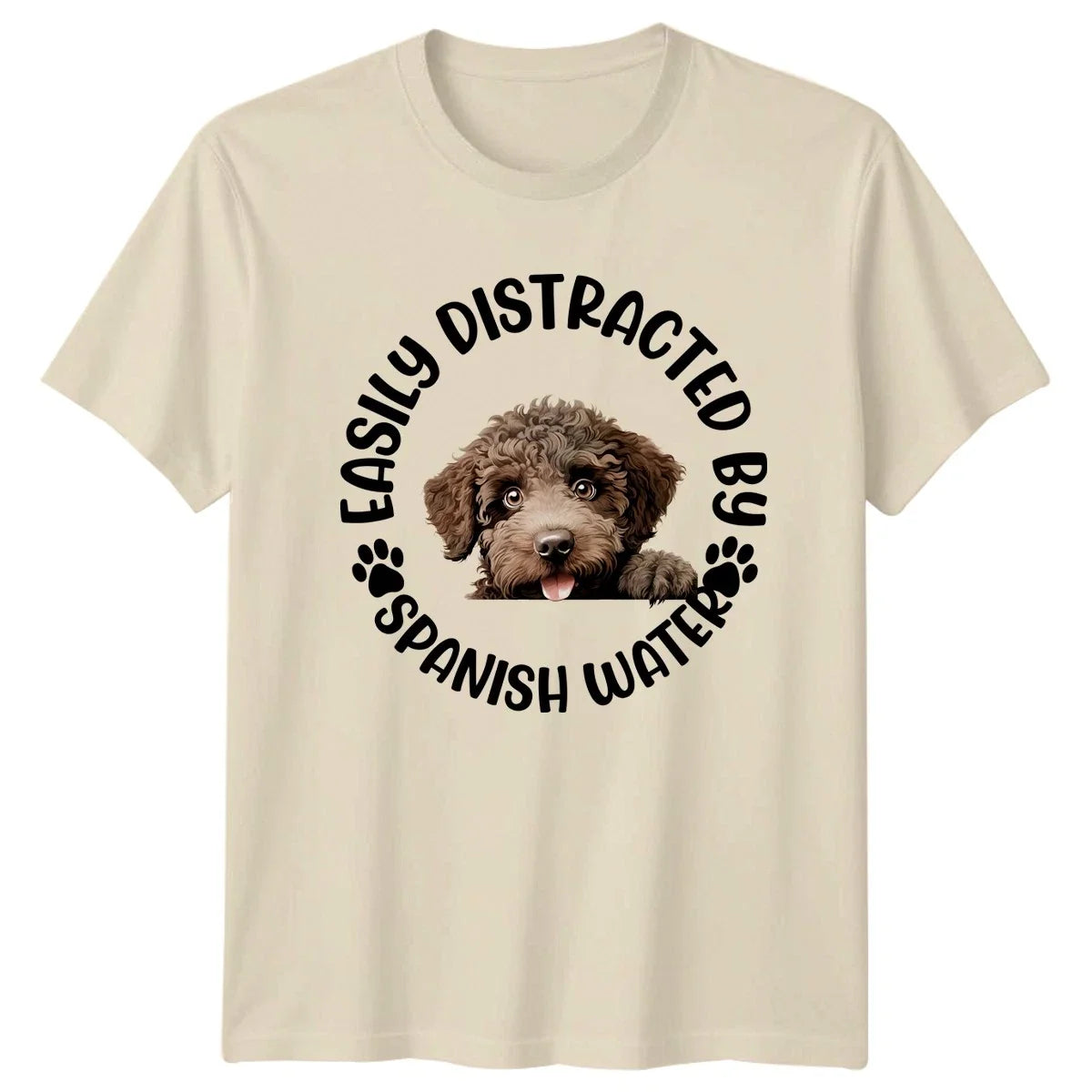 Easily Distracted Spanish Water Dogs Mens TShirt Womens Tee Graphic Unisex Unisex T-shirt, Sweatshirt, Hoodie, Long Sleeve Tee - T-Shirt, Sweatshirt, Hoodie