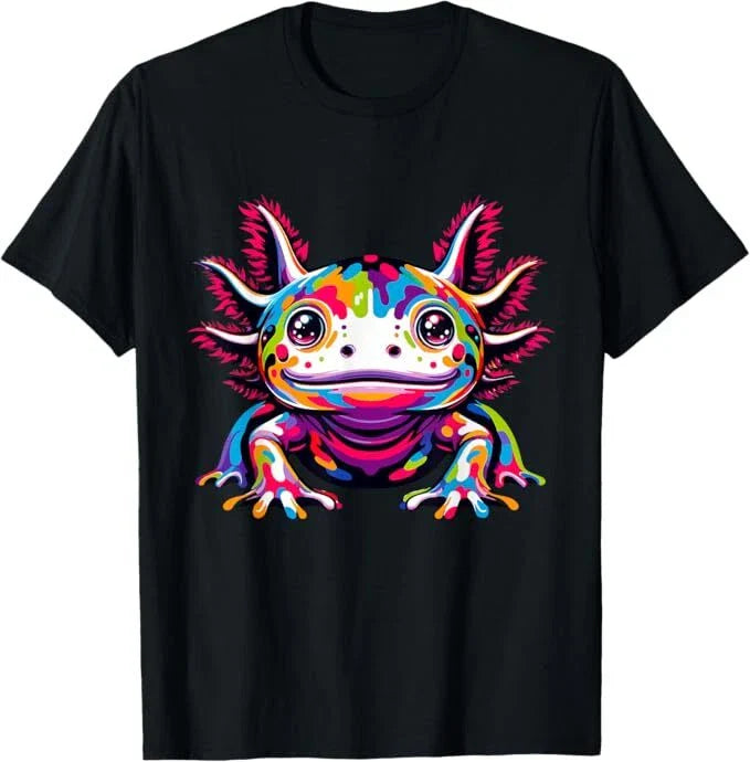Axolotl rainbow Kawaii colorful love Axolotls herpetologist Adult and Kids Shirt Unisex T-shirt, Sweatshirt, Hoodie, Long Sleeve Tee - T-Shirt, Sweatshirt, Hoodie