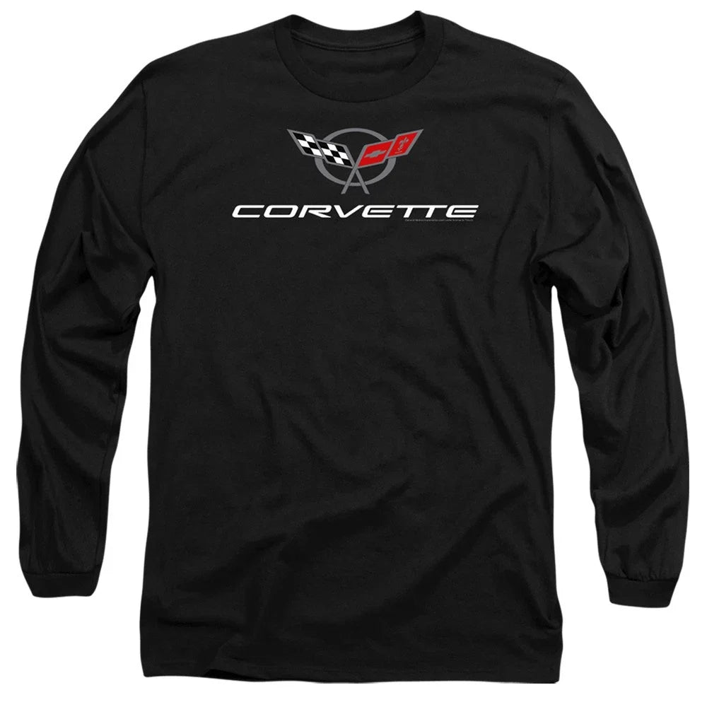 Chevrolet Corvette Modern Emblem Long Sleeve T-Shirt S-2XL, Black Unisex T-shirt, Sweatshirt, Hoodie, Long Sleeve Tee - T-Shirt, Sweatshirt, Hoodie