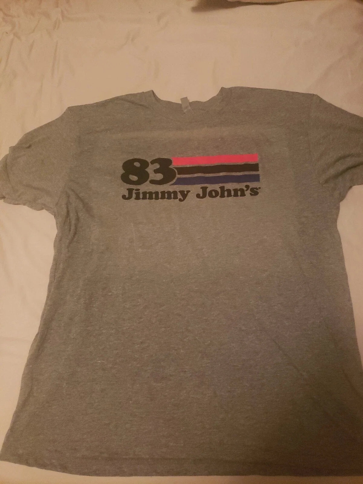 Jimmy John's Short Sleeve T-Shirt Employee Uniform  New Large Discontinued Unisex T-shirt, Sweatshirt, Hoodie, Long Sleeve Tee - T-Shirt, Sweatshirt, Hoodie