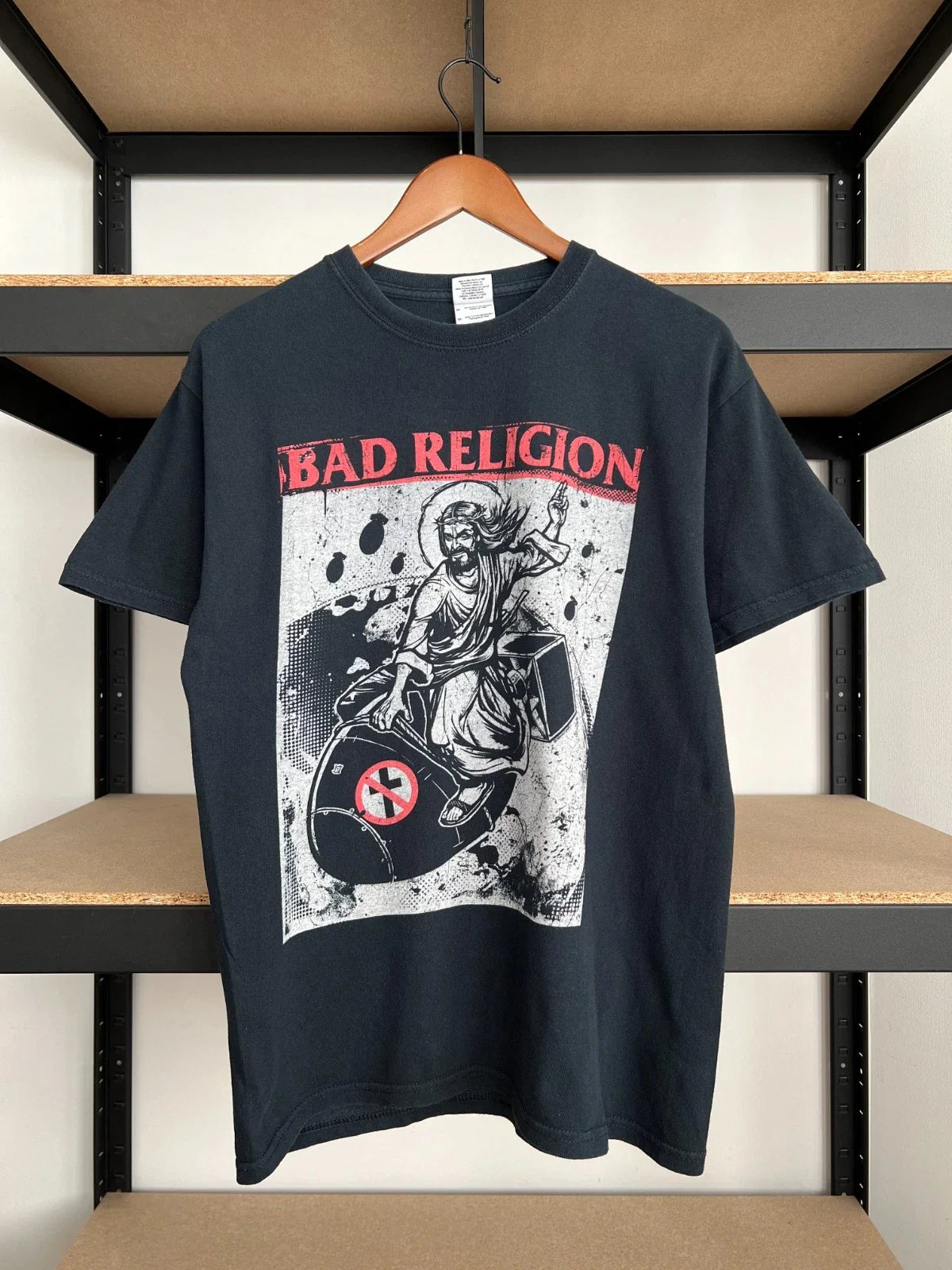 Vintage 2011 Bad Religion Jesus Europe Tour Punk Rock Black T-shirt Sz M Unisex T-shirt, Sweatshirt, Hoodie, Long Sleeve Tee - T-Shirt, Sweatshirt, Hoodie