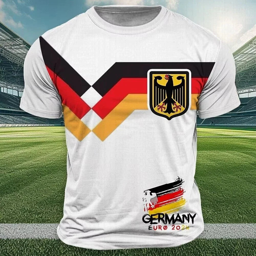 Germany Fan T-Shirt Mens Football World Cup Flag Unisex T-shirt, Sweatshirt, Hoodie, Long Sleeve Tee - T-Shirt, Sweatshirt, Hoodie