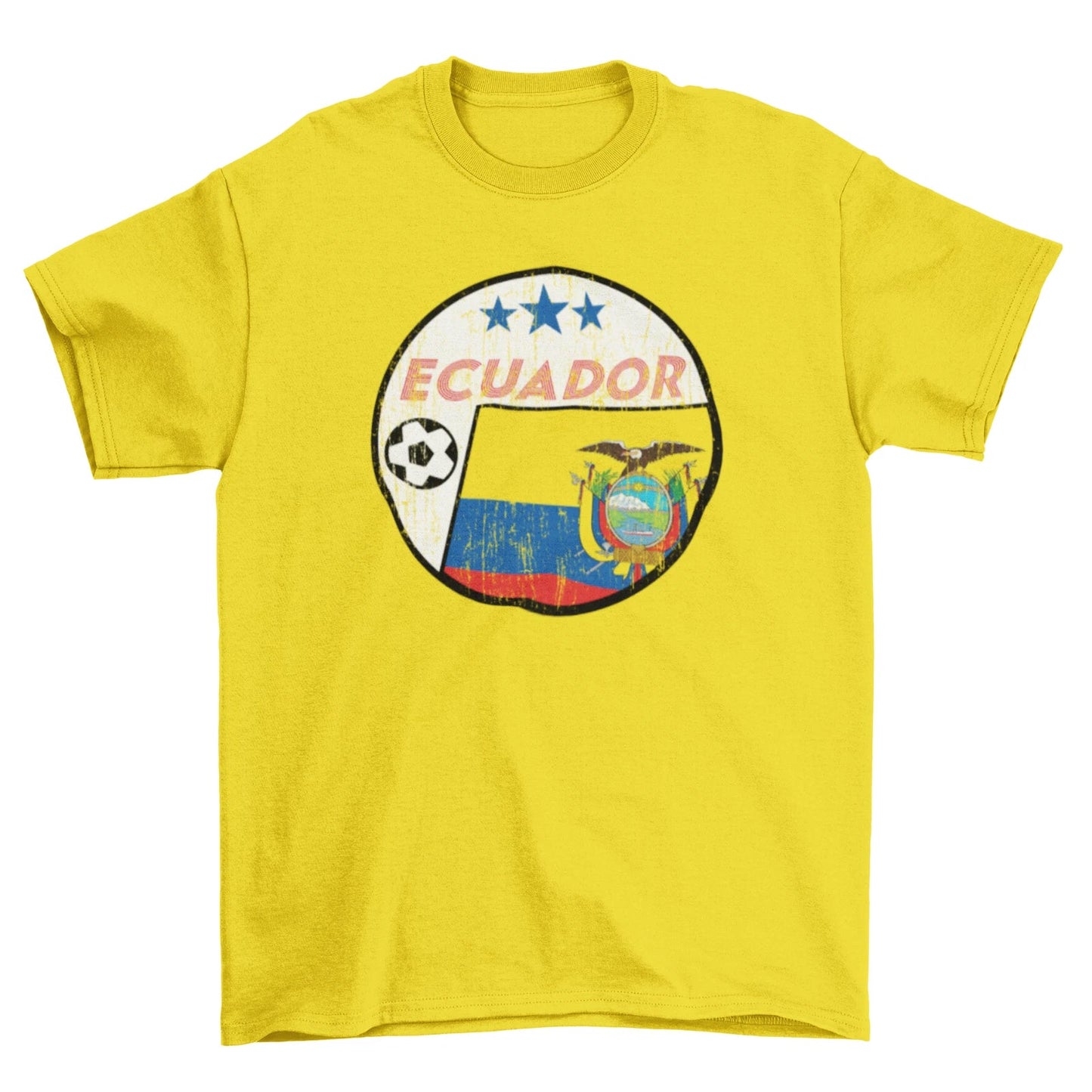 ECUADOR Football T-Shirt 2026 Retro Circle, Adults Kids Or Baby, World Cup Copa Unisex T-shirt, Sweatshirt, Hoodie, Long Sleeve Tee - T-Shirt, Sweatshirt, Hoodie