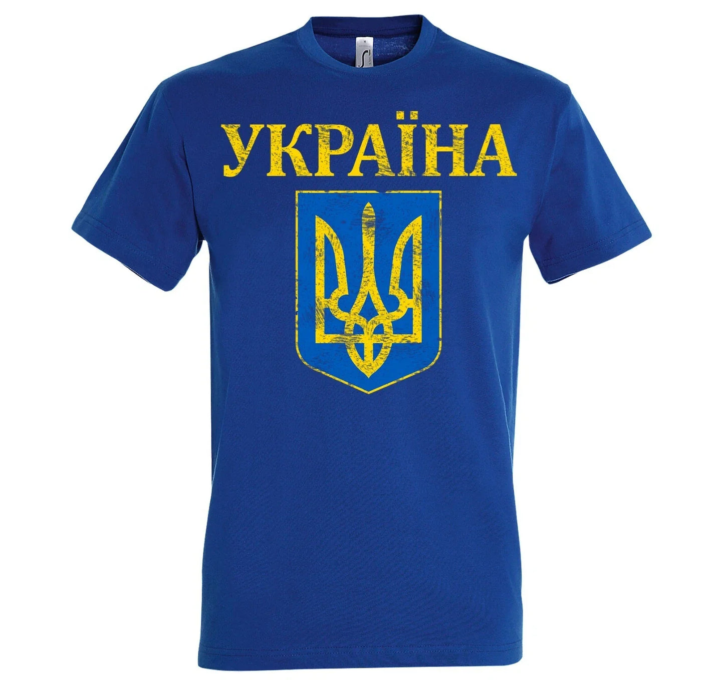 Men's T-Shirt Vintage Ukraine Coat of Arms Flag Flag Logo Print Slogan World Cup Putin Unisex T-shirt, Sweatshirt, Hoodie, Long Sleeve Tee - T-Shirt, Sweatshirt, Hoodie