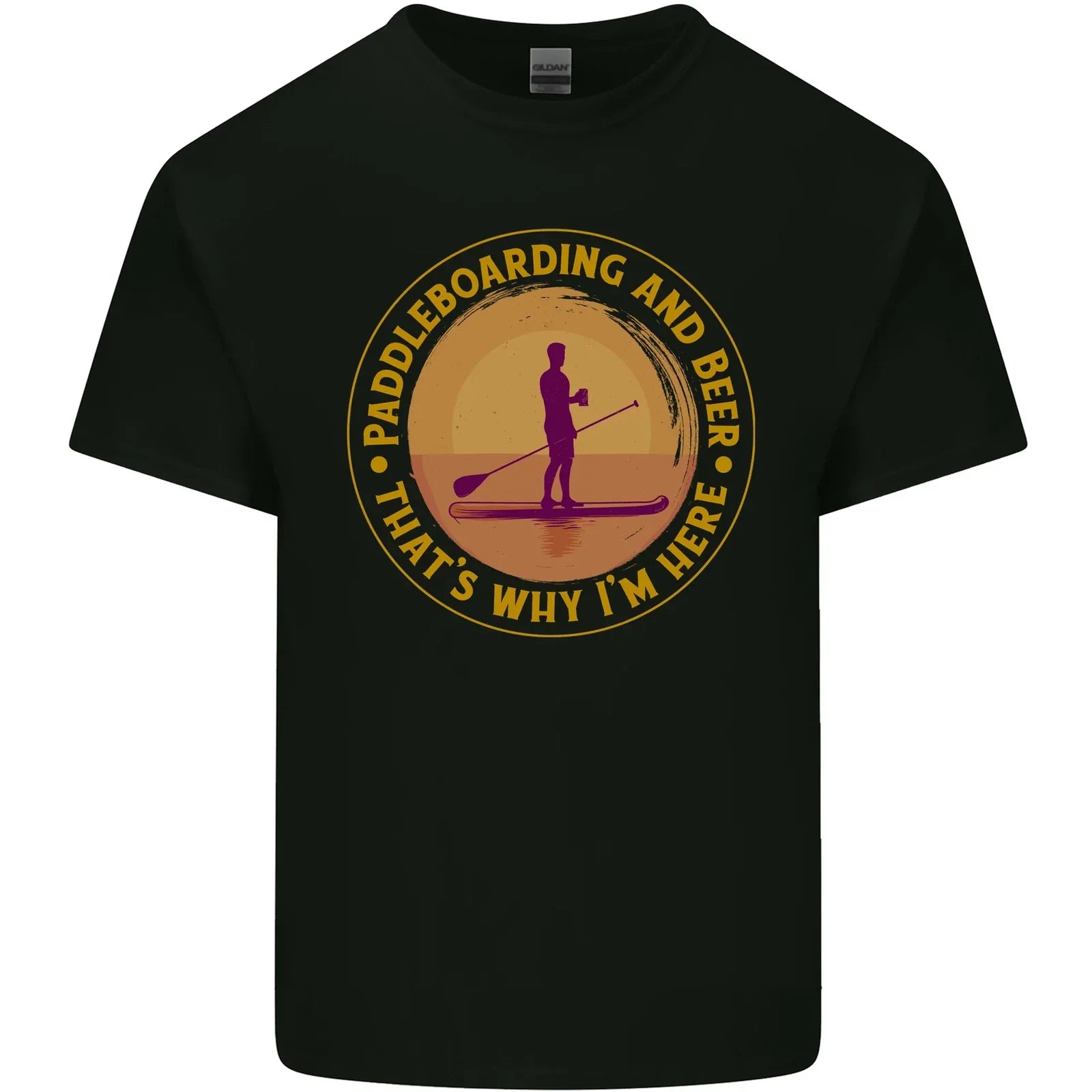 Paddle Boarding & Beer Funny Paddleboard Alcohol Mens Cotton T-Shirt Tee Top Unisex T-shirt, Sweatshirt, Hoodie, Long Sleeve Tee - T-Shirt, Sweatshirt, Hoodie