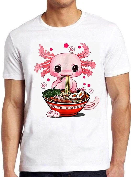 Kawaii Axolotl Ramen Noodle Japanese Anime Funny Design Gift Tee T Shirt C1145 Unisex T-shirt, Sweatshirt, Hoodie, Long Sleeve Tee - T-Shirt, Sweatshirt, Hoodie