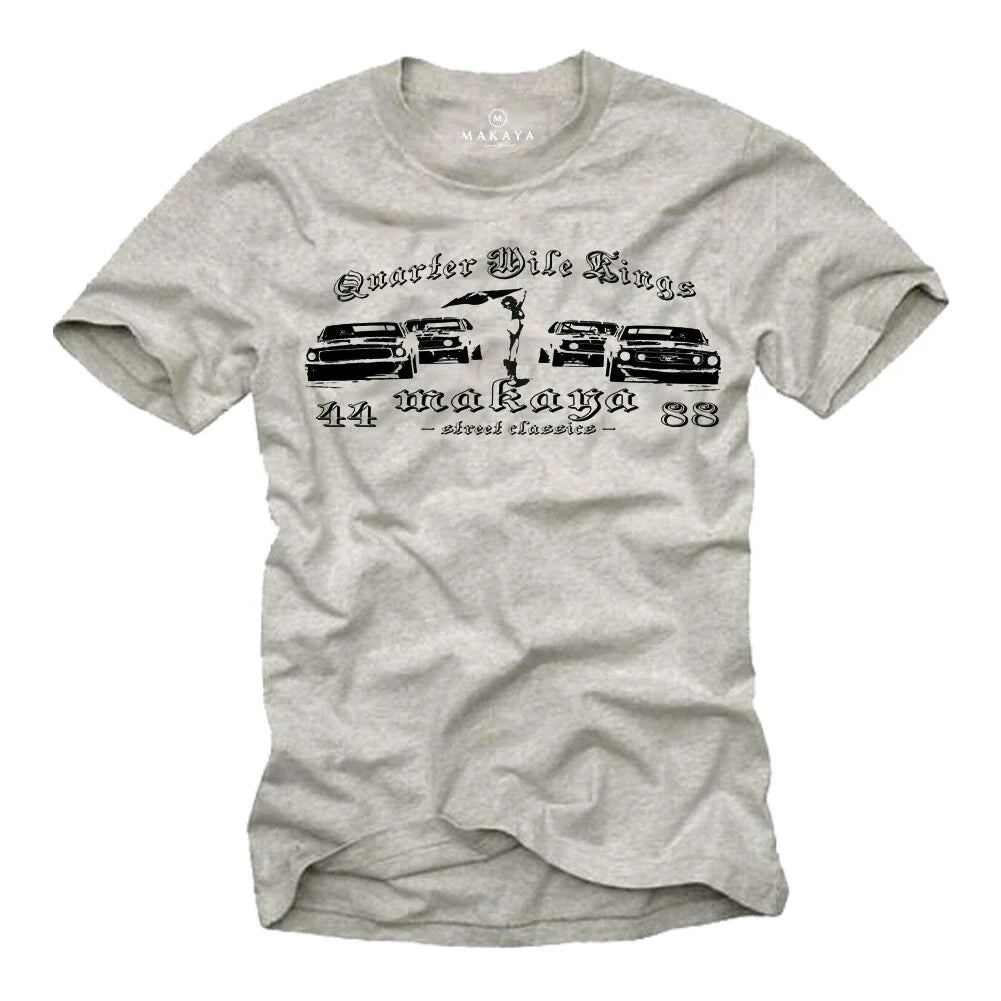 Custom Muscle Car Men's T-Shirt with Mustang Race - Men's Car Tuning Shirt Unisex T-shirt, Sweatshirt, Hoodie, Long Sleeve Tee - T-Shirt, Sweatshirt, Hoodie
